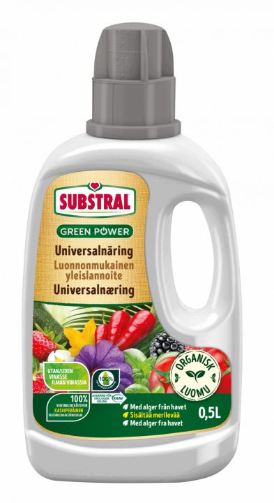 Substral Organic Universal Nutrition 500Ml 41953 ryhmässä Husqvarnan metsä- ja puutarhatuotteet / Ruohonsiemenet, Nurmikon lannoite / Viljely @ GPLSHOP (41953)
