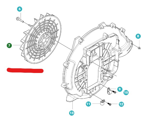 Tuuletin ryhmässä Varaosat / Varaosat Lehtipuhaltimet / Varaosat Husqvarna 350BT @ GPLSHOP (5028502-01)