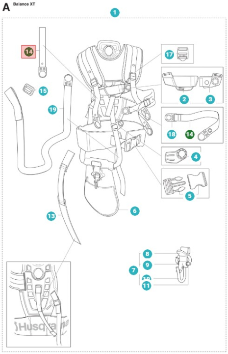 Bändi 5039961-07 ryhmässä Varaosat / Varaosat Raivaussahat / Varaosat Husqvarna 555RXT @ GPLSHOP (5039961-07)