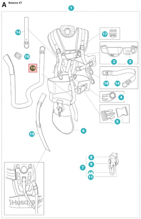 Hihna 5039961-09 ryhmässä Varaosat / Varaosat Raivaussahat / Varaosat Husqvarna 545F @ GPLSHOP (5039961-09)