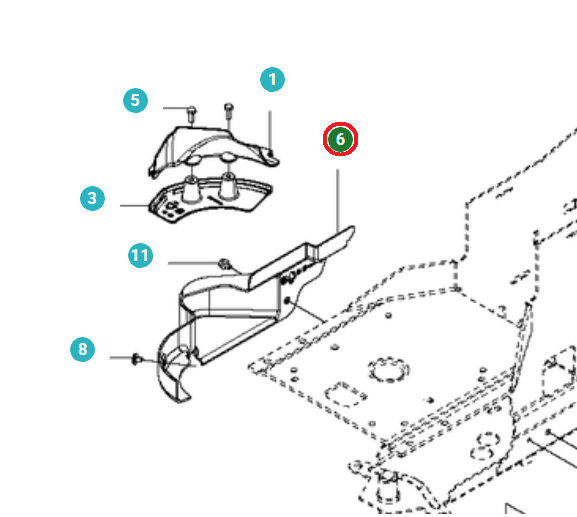 Vyön suoja ryhmässä Varaosat / Jonsered Ajettavat ruohonleikkurit Varaosat  / Varaosat Jonsered FR 2216 MA 4x4 @ GPLSHOP (5102223-04)