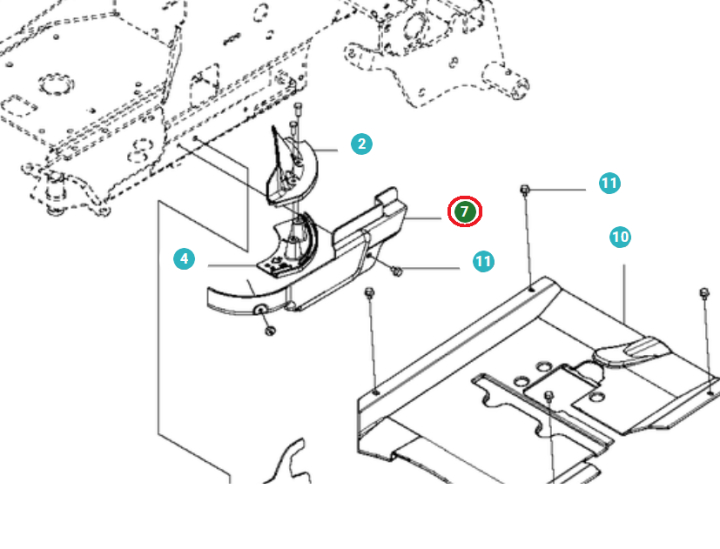 Vyön suoja ryhmässä Varaosat / Jonsered Ajettavat ruohonleikkurit Varaosat  / Varaosat Jonsered FR 2216 MA 4x4 @ GPLSHOP (5102224-02)