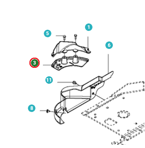 Asuminen ryhmässä Varaosat / Jonsered Ajettavat ruohonleikkurit Varaosat  / Varaosat Jonsered FR 2216 MA 4x4 @ GPLSHOP (5102227-03)