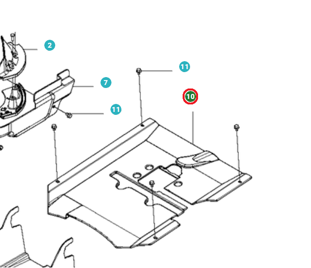 Vyön suoja ryhmässä Varaosat / Jonsered Ajettavat ruohonleikkurit Varaosat  / Varaosat Jonsered FR 2216 MA 4x4 @ GPLSHOP (5104362-04)