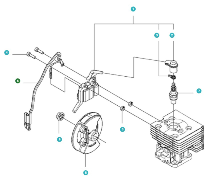 Johdinsarja ryhmässä Varaosat / Varaosat Lehtipuhaltimet / Varaosat Husqvarna 530BT @ GPLSHOP (5113941-01)