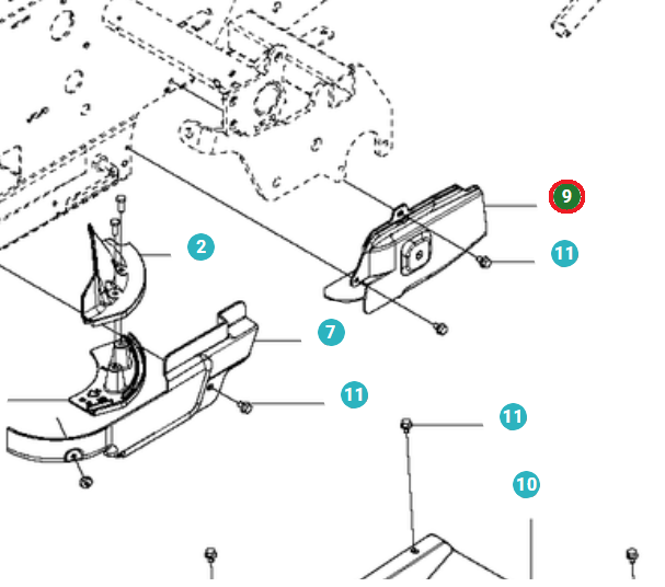 Vyön suoja ryhmässä Varaosat / Jonsered Ajettavat ruohonleikkurit Varaosat  / Varaosat Jonsered FR 2216 MA 4x4 @ GPLSHOP (5160188-02)