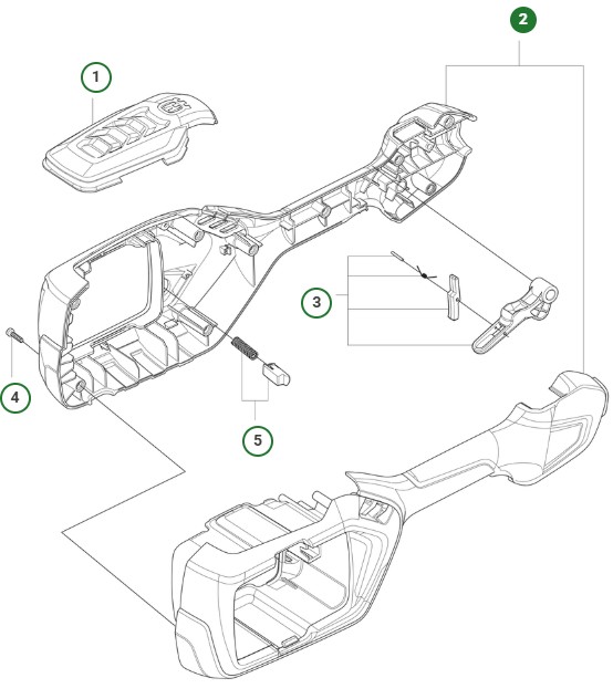Asunto L&R Assy 5299060-01 ryhmässä Varaosat / Varaosat Raivaussahat / Varaosat Husqvarna 215iL @ GPLSHOP (5299060-01)