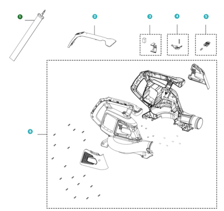 Ajojärjestelmä ryhmässä Varaosat / Varaosat Lehtipuhaltimet / Varaosat Husqvarna 120iBV @ GPLSHOP (5311478-85)