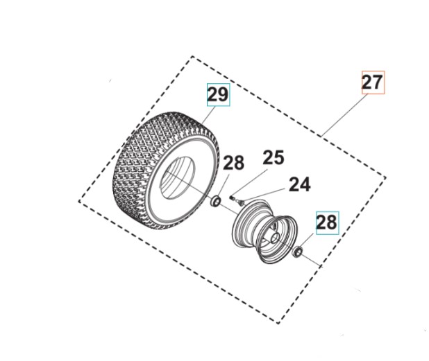 Pyöräsarja TS 112, TS 114, TC 215T, TC 220T, TS 112, TS 114, TS 215T, TS 217T ryhmässä Varaosat @ GPLSHOP (5311479-41)