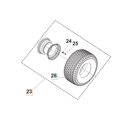 Pyöräsarja TS 112, TS 114, TC 215T, TC 220T, TS 112, TS 114, TS 215T, TS 217T ryhmässä Varaosat @ GPLSHOP (5311479-42)