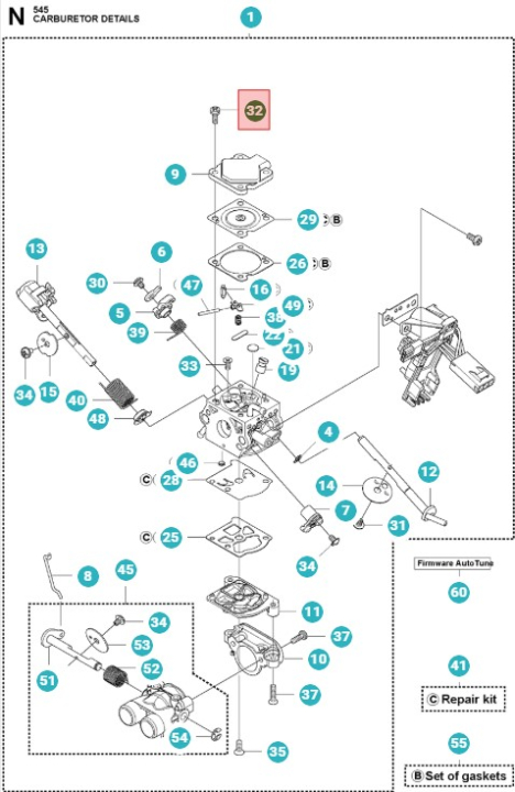 Ruuvi 5370031-01 ryhmässä Varaosat / Varaosat Raivaussahat / Varaosat Husqvarna 555RXT @ GPLSHOP (5370031-01)