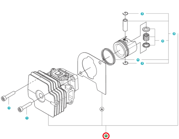 Sylinteri Assy ryhmässä Varaosat / Varaosat Pensasleikkurit / Varaosat Husqvarna 522HDR75X @ GPLSHOP (5460576-01)