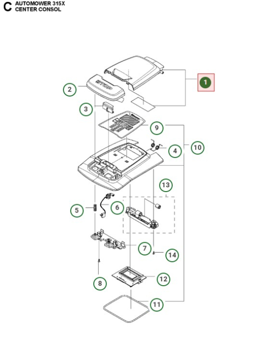 Viimeinen Setti Musta 5876513-02 ryhmässä Varaosat Robottiruohonleikkurit / Varaosat Husqvarna Automower® 315X / Automower 315X - 2020 @ GPLSHOP (5876513-02)