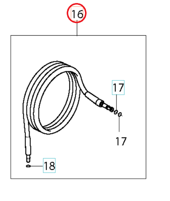 Letku Teräsvarsi 13M Xt 5926176-45 ryhmässä Varaosat / Varaosat Painepesurit / Varaosat Husqvarna PW450 @ GPLSHOP (5926176-45)