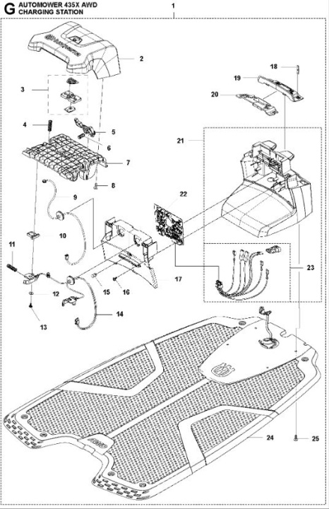 Latausasemat 435X AWD, 535AWD ryhmässä Varaosat Robottiruohonleikkurit / Varaosat Husqvarna Automower® 435X AWD / Automower 435X AWD - 2023 @ GPLSHOP (5953101-03)