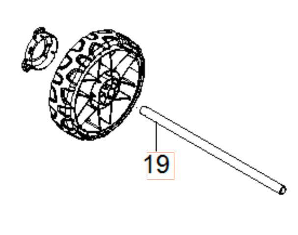 Pyörän Akseli 5962890-01 ryhmässä Varaosat / Varaosat Painepesurit / Varaosat Husqvarna PW360 @ GPLSHOP (5962890-01)